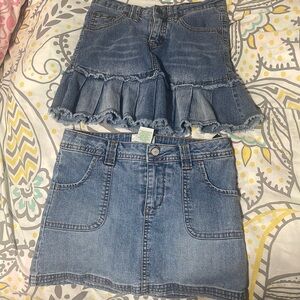 Girls y2k denim skort bundle